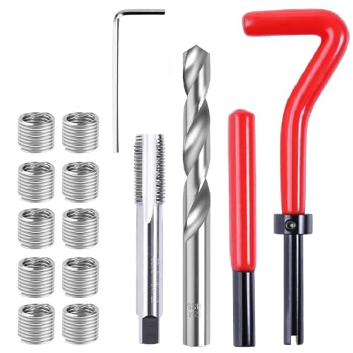Kit de reparación de roscas M12 x 1,75 mm para reparar roscas dañadas de aluminio en coches