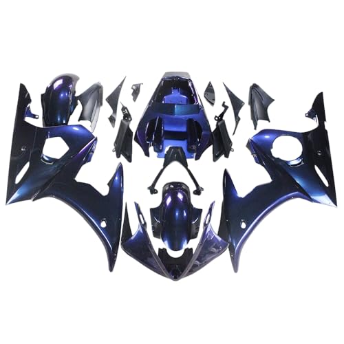 DFMT Injection Fairing Kit Fit for 2003-2005 Yamaha YZF R6 03 04 05 YZF-R6 / 2006-2009 R6S Motorcycle Bodywork ABS Plastic Body Frame Cowling Set - Chameleon Purple & Blue
