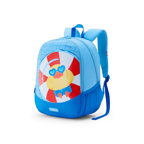Image of American Tourister Zoodle 4.0 Blue Duck, Kids Backpack, Age 2-4 Years, 2 Full Compartments, Bottle Pocket, Ergo Should And Ergo Back, 13 Ltrs Capacity - Unisex