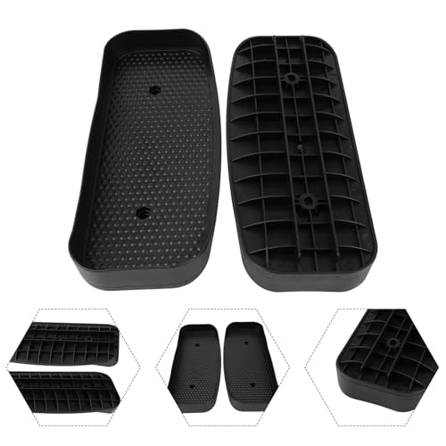 Pedales para máquina elíptica negros de plástico ABS para tubo cuadrado de 30x30 mm 3
