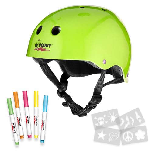 Wipeout Dry Erase Kids Helmet – Ideal for Bike, Skate, Scooter, In-Line Skating and Rollerblading