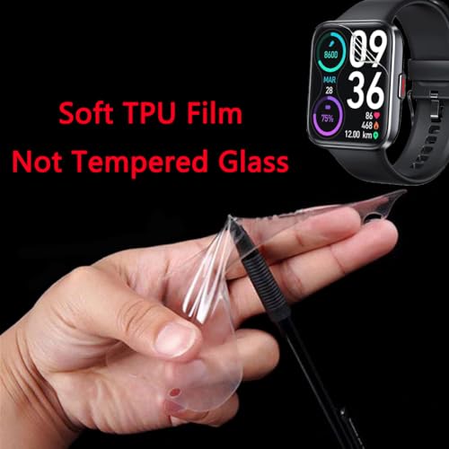 Youniker YK-ID208 PLUS-6 Pack Id208 Plus 1.8 Inch Watch Screen Protector Film Compatible With Enomir 1.8 Inch Smartwatch Id208Plus Screen Protectors Foils Screen Cover Crystal Clear Hd Anti-Scratch thumb #4