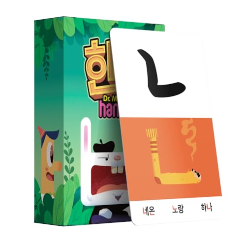 Dr. Moku Hangul Flash Cards - Apprenez l'alphabet coréen rapidement avec des trucs de mémoire - Cartes didactiques