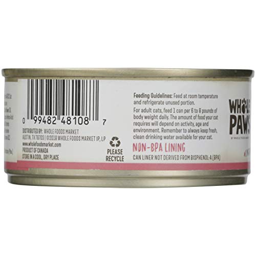 Image of Whole Paws, Grain-Free Wet Cat Food, Salmon Pate Loaf Recipe, 5.5 Ounce