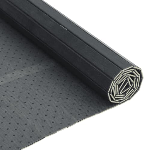 Tapis en bambou gris créateur d'ambiance zen et chaleureuse pour l'entrée