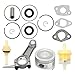 Hoypeyfiy 13101-ZF7-010 Piston Ring & Connecting Rod Gasket Set Replacement for Honda GX160/GX200 168F 5.5HP-6.5HP Engines, Replaces 13101-ZH8-010, 91201-Z0T-801
