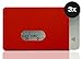 Produktbild OPTEXX RFID Schutzhüllen 3x Fred Rot für Kreditkarte  EC-Karte  RFID Blocker  Personal-Ausweis Hülle  Kartenhülle hartplastik  Blocking von Funk Chips
