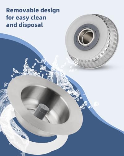 Hygie Rinse HYSTEELSTEEL11S0P-SUS All Metal Kitchen Sink Strainer Stopper Combo thumb #2