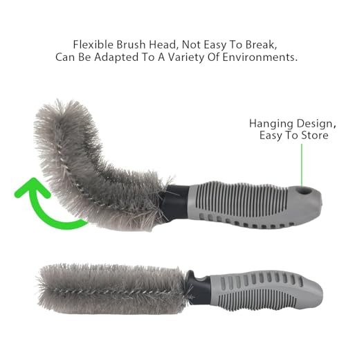 Image of Tire & Alloy Brush Set Deep Clean for Tyres & Rims | Wheel Cleaning Brush Set | Scratch-Free Bristles | Professional Car Detailing Tools