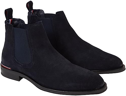 Tommy Hilfiger bottes homme en daim style Chelsea pour un chaussant confortable en hiver.