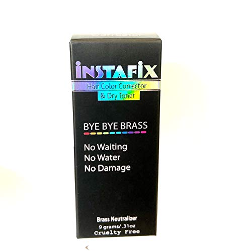 Instafix Temporary Hair Color Corrector & Dry Toner - Quick Fix Hair Color Neutralizer from Brassy to a Muted Ashy Blonde Hair in 1 Easy Step