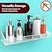 Vdomus 2 Pack Acrylic Bathroom Shelves, Transparent Wall Mounted, No Drilling, Extra Thick, Modern Style, Floating Shelf, Water Resistant, 2 Shelves, 15' X 4', 5 lbs Weight Capacity