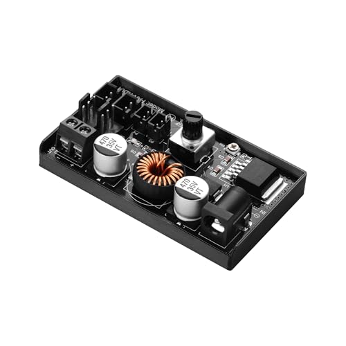 SinLoon DC5525 - Controlador de velocidad de ventilador de 12 V, para ventiladores de 2/3/4 cables, control de velocidad de regulación de voltaje (no PWM), 0-100% de velocidad continua, con protección