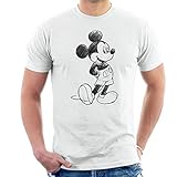 Herren T-Shirt Disney Mickey Mouse Sketch Drawing Men\'s T-Shirt