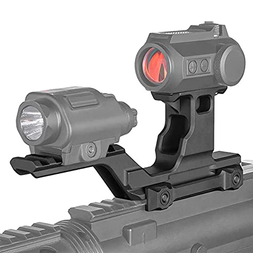 ZTFSETD Tactical HY Style Mount Kit II Risers Scope Mount for T1 T2 Comp M5 Red Dot Sight Night Vision Laser Combo Adapter Rail 20mm Mount,Black
