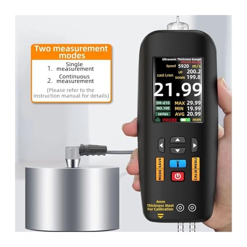 Thickness Gauge, Paint Thickness Gauge, Ultrasonic Cermet High Precision Composite Tester 0.01-300mm Resolution Detector for Cars miniatura 2