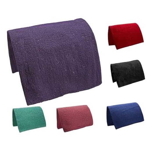 Tahoe Tack Traditional Acrylic Saddle Blanket, 36" x 34", Purple