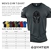 GYMTIER Spartan Helmet Hex Camo - Spartan Forged - Men's Gym T-Shirt - Bodybuilding Workout Top, Dark Heather, 5XL #3