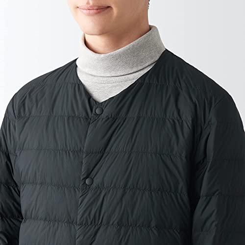 [無印良品] ジャケット 再生ナイロン軽量ノーカラーダウンジ