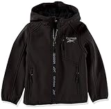 Reebok Boys' Soft Woven Jacket, Black/Black, 18-20