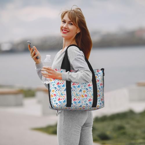 Bolsa de viaje de mano Hockey Elements con estampado creativo 7