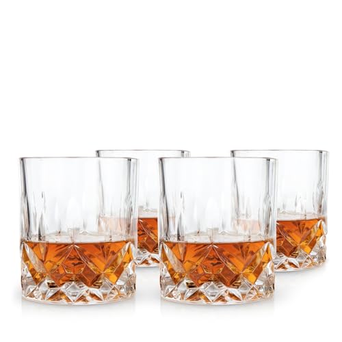 Viski Admiral Crystal Whiskey Glass Set (4-Pack)