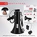 Pyle Portable Compact PA Megaphone Speaker with Alarm Siren & Adjustable Volume - 50W Handheld Lightweight Bullhorn - with Mic, AUX IN for MP3 & Rechargeable Battery - Indoor Outdoor Use - PMP561LTB