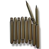 The USA Made Pocket Pen – 8 Pack – compact, affordable, lightweight, EDC black ink ballpoint pen – waterproof and floats – carries small, writes big (Flat Dark Earth)