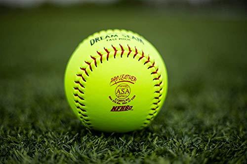 Rawlings C12RYLAH softballs oficial ASA Dream Seam Fastpitch (caixa com 3), amarelo, tamanho 30,5 cm