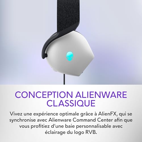 Casque Gaming Filaire Alienware - AW520H - Lunar light
