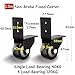 4 Pack Side Mount Casters Wheels,1.5in L-Shaped Directional Castor Wheel,PU Rubber Silent Roller,Heavy-Duty Furniture Moving Wheels Load-Bearing 120kg/265lbs for Beds Cabinets Tables