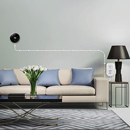 Miniatura 7 de Hotop Adaptador de cable C de 24 voltios para termostato inteligente, conector de alimentación de 16.5 pies de largo con certificación UL cable C