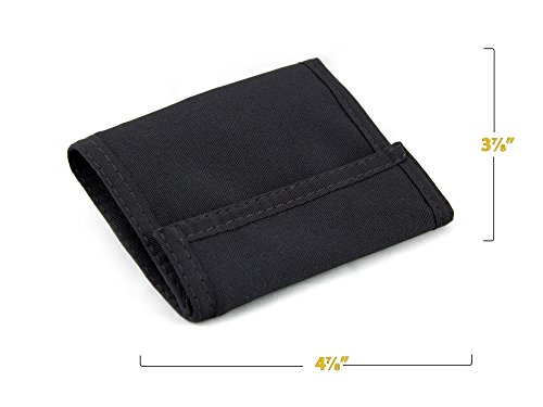 Rainbow Of California Rfid Protection Original Nylon Bifold Wallet. Usa Made (Black) #TOP1