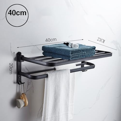 Porte-serviettes mural de 16 pouces en aluminium peu encombrant