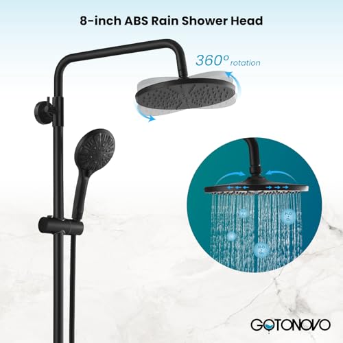 Set de grifería para baño gotonovo en acabado negro mate, cuerpo clásico miniatura 3