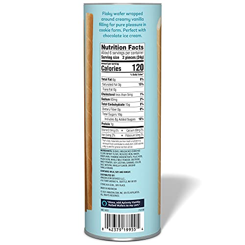 Image of Amazon Brand - Aplenty, Vanilla Rolled Wafers, 5 oz