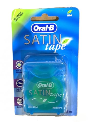Oral-B Statin Tape Dental Floss 25m (12 Units) by Oral-B Satin Tape Mint