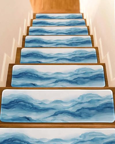 Blue Gradient Stair Treads 8