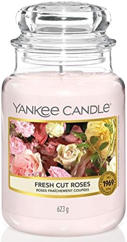 YANKEE CANDLE Fresh Cut Roses Large Jar Candle, Pink