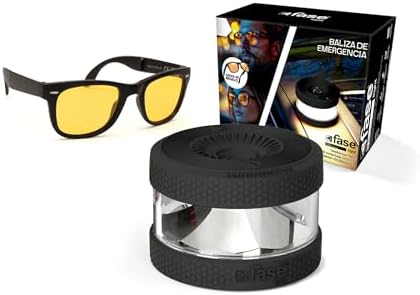 FASE - Beacon v16 DGT Approved - Includes Night Driving Glasses - APP Included - Em...