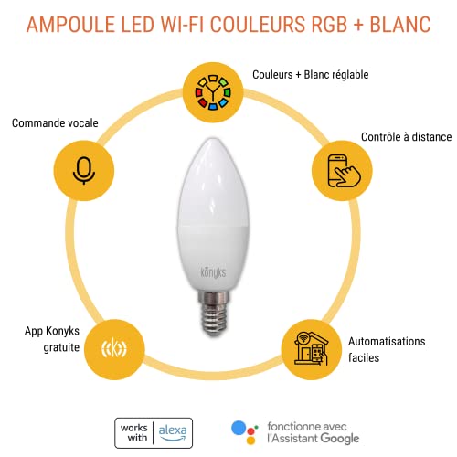 Ampoules connectées Antalya Easy E14 LED WiFi Bluetooth Alexa Google - 3
