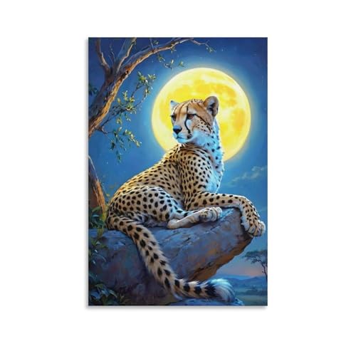 Broderie diamant guépard 5D en strass résine de qualité supérieure 50x60