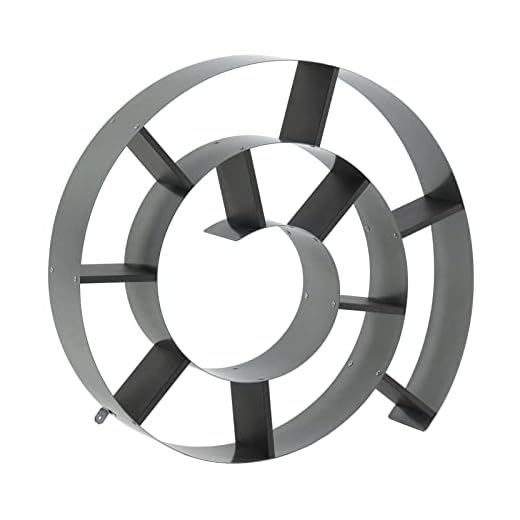 Kare Design Estantería pared Snail, plata, gris, metálico, 75x75x13cm, sala de estar