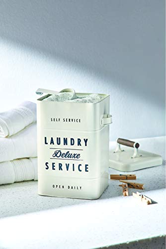 Bhg509 Farmhouse Style Decor Laundry Detergent Holder Canister Bin With Scope, Powder Pods Detergent Laundry Metal Tin Holder Dispenser, Storage Container Metal Laundry Powder Holder, Large #TOP3