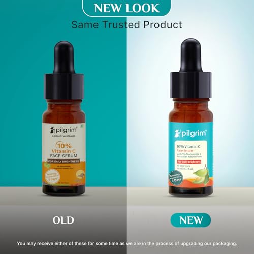Pilgrim 10% Vitamin C Face Serum For Daily Brightness 10 ml | Face serum for glowing skin | Reduces Dark Spots & Evens Skin Tone | For Oily,... - Image 2