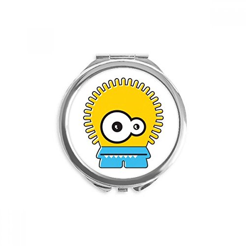 Miroir de poche alien rond contre les bavures pour un maquillage portable impeccable