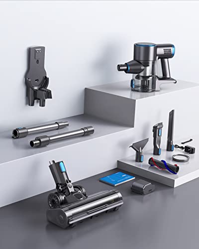 Laresar Cordless Vacuum Cleaner With Charging Station, 400W/33Kpa Stick Vacuum Cleaner With Dual Display, Handheld Vacuum Cleaner With Dust Sensor, Vacuum For Pet Hair, Carpet And Hardwood Floor #TOP7