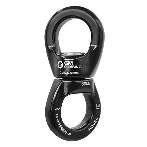 Gm Climbing 30Kn Micro Rotator Climbing Rope Swivel Device Spinner 6700Lb Breaking Strength For Rock Climbing Arborist Backyard Swing Aerial Dance Dog Leash Connector Ce Uiaa Certified #TOP5