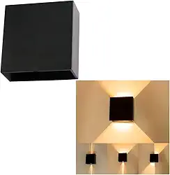Luminaria Arandela Slim Led Facho Duplo Ajustavel 5w Externo Estrutura Preto Branco Quente 110V/220V