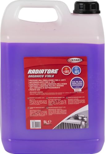 Start : Liquido radiatore viola G12+ 5L | Anticongelante -10°C e protezione anti-ebollizione +120°C per motori ad alte prestazioni